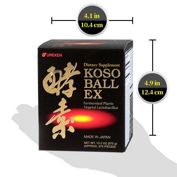 Umeken Special Koso Ball EX - Enzymes from Vegetables, Fruit, and Herbs,  Chewable Dietary Supplement, 4.6 Ounce Bottle (Pack of 2), 2-3 Month Supply